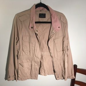 Love tree size L pink /cream utility jacket NWOT